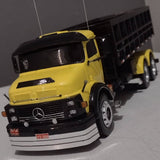 Miniatura Mercedes-Benz L-1113 Amarela Chassi-cabine clássico (Escala 1/24) (Controle Remoto)