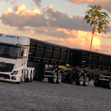 Miniatura Mercedes-Benz Arocs 3363 6x4 ClassicSpace com Rodotrem Basculante - Escala 1/24 (Controle Remoto)