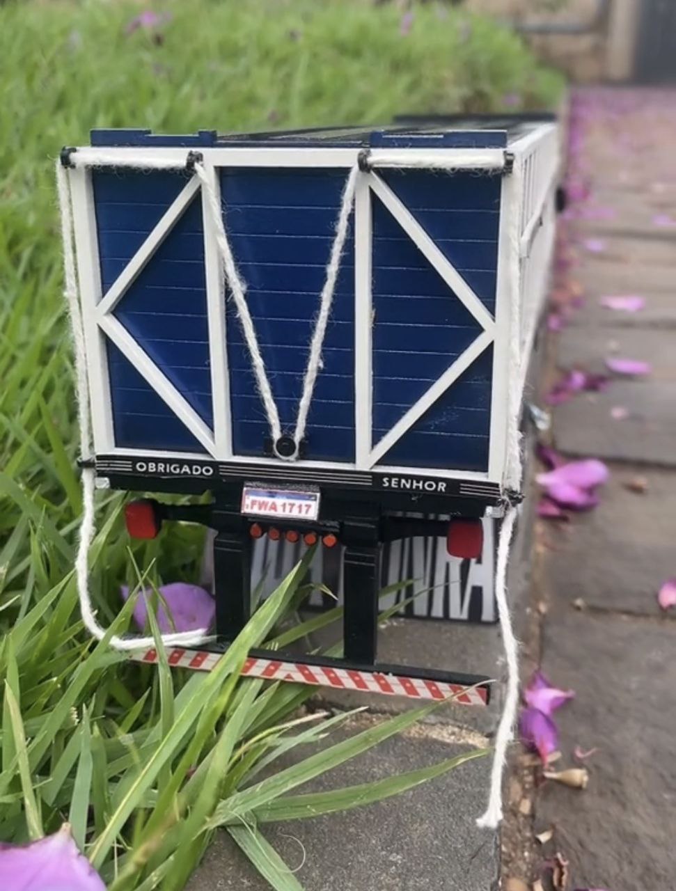 Mercedes-Benz L-1113 Boiadeiro Azul – Escala 1/24 (Controle Remoto)