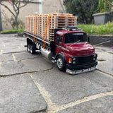 Mercedes-Benz L-1113 Vermelho com Carreta Carga Seca – Escala 1/24 (Controle Remoto)
