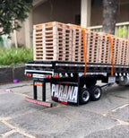 Mercedes-Benz L-1113 Vermelho com Carreta Carga Seca – Escala 1/24 (Controle Remoto)