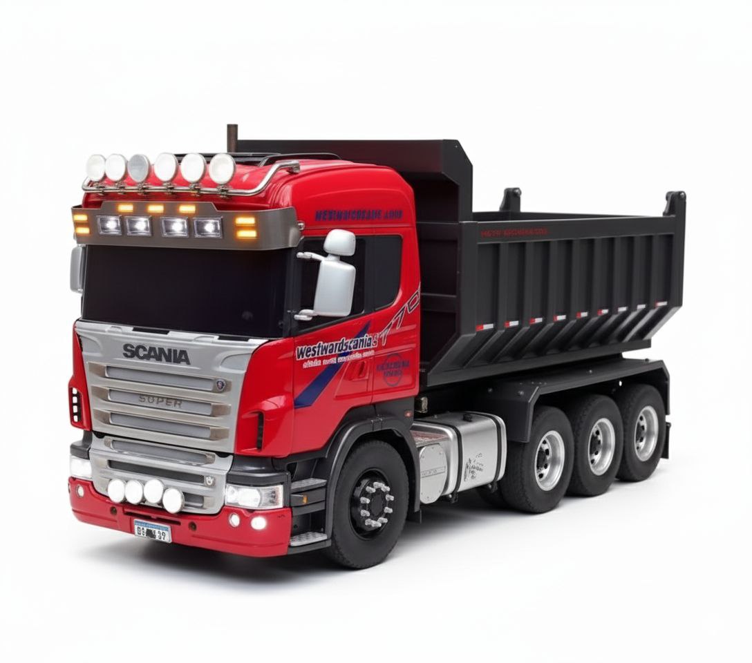 Caminhão Basculante Scania P450 XT 8x4 Euro 6 (Controle Remoto) - Escala 1/14