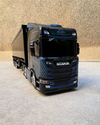 Miniatura Scania NTG com Carreta Vanderleia Sider Guerra – Escala 1/12 1,20M (Controle Remoto)